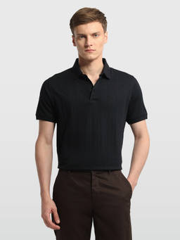 Arrow - Black Regular Fit Polo T-Shirt