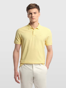 Arrow Sports - Yellow Solid Regular Fit Polo T-Shirt