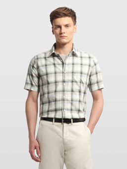 Arrow Sports - Green Tartan Checked Twill Shirt