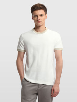 Arrow Sports - White Solid Regular Fit T-Shirt