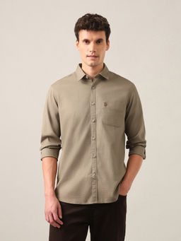 U.S. Polo Assn. Denim Co. - Brown Textured Dobby Shirt