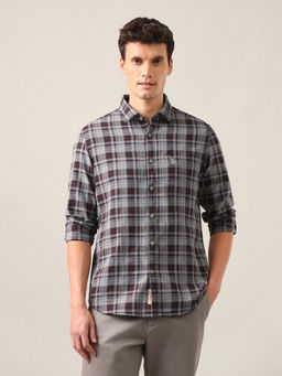 U.S. Polo Assn. Denim Co. - Brown Tartan Checked Twill Shirt