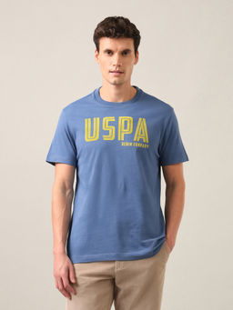 U.S. Polo Assn. Denim Co. - Blue Brand Printed Regular Fit T-Shirt