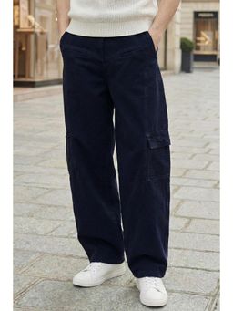 VEIRDO - Navy Blue Baggy Fit Exclusive Cargo