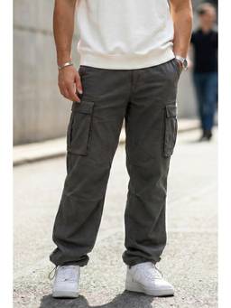 VEIRDO - Grey Baggy Fit Exclusive Cargo