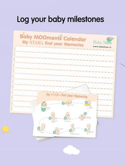 Baby Moo - Moments Calendar - Record Baby Milestones - Nursery Decor