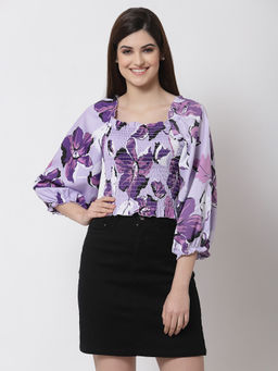Style Quotient - Lavender Floral Top