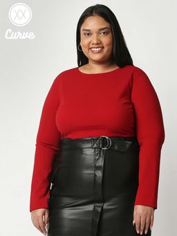 Twenty Dresses by Nykaa Fashion - Curve Red Out To Rebel Top