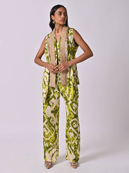 The Missy Co. - Green and Beige Zoya Pants