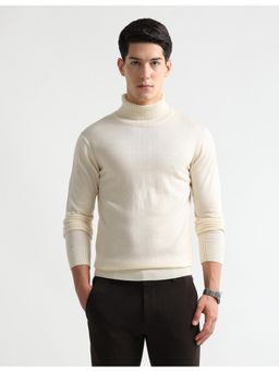 Arrow Sports - Mens Solid Regular Fit Sweater - White