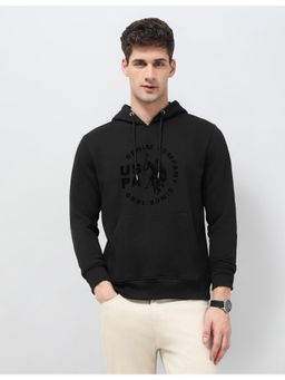 U.S. Polo Assn. Denim Co. - Mens Brand Printed Regular Fit Hoodie - Black