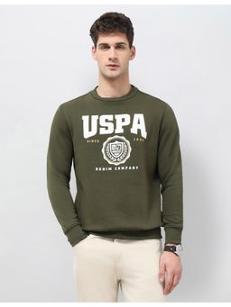 U.S. Polo Assn. Denim Co. - Mens Brand Printed Regular Fit Sweatshirt - Green