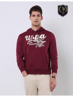 U.S. Polo Assn. Denim Co. - Mens Brand Printed Regular Fit Sweatshirt - Maroon