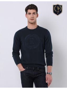 U.S. POLO ASSN. - Mens Brand Embroidered Regular Fit Sweater - Blue