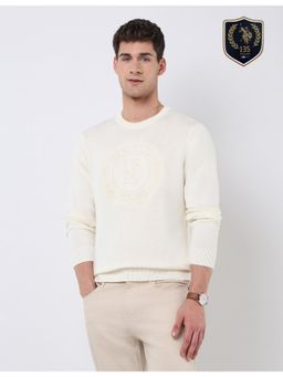 U.S. POLO ASSN. - Mens Brand Embroidered Regular Fit Sweater - White