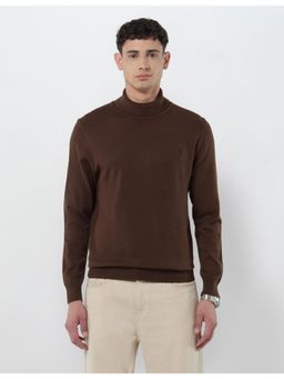 U.S. POLO ASSN. - Mens Turtle Neck Regular Fit Sweater - Brown