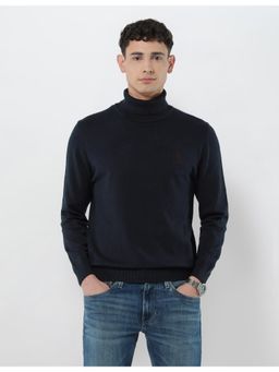 U.S. POLO ASSN. - Mens Turtle Neck Regular Fit Sweater - Blue