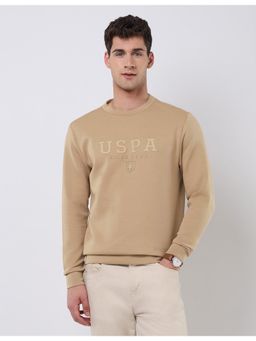 U.S. POLO ASSN. - Mens Brand Embossed Regular Fit Sweatshirt - Beige
