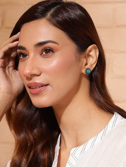 Fabindia - Women Turquoise Stud Earrings