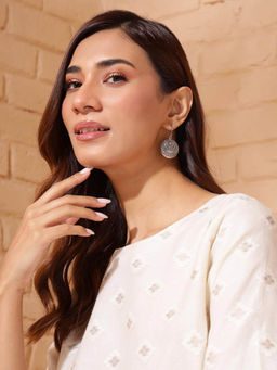 Fabindia - Women Silver Dangler Earrings