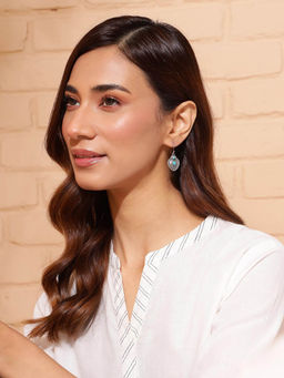 Fabindia - Women Turquoise Stone Stud Earrings