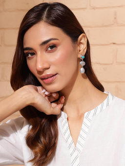 Fabindia - Women Turquoise Dangler Earrings