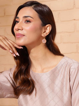 Fabindia - Women Peach Dangler Earrings