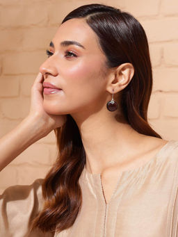 Fabindia - Women Purple Dangler Earrings