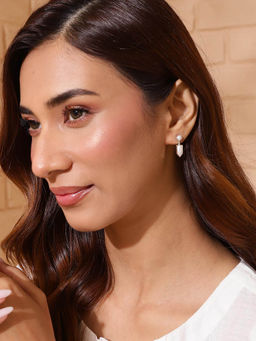 Fabindia - Women White Pearl Drop Earrings