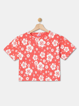 R&B - Floral Regular Girls Top
