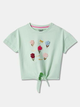 R&B - Applique Regular Girls Top