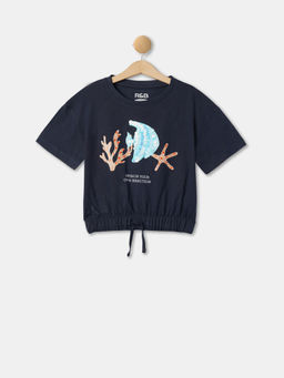 R&B - Navy blue Regular Girls Top