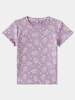 R&B - Floral Regular Girls Top