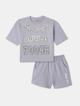 R&B - Graphic Regular Girls T-Shirt with Shorts