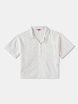 R&B - Embroidered Regular Girls Shirt