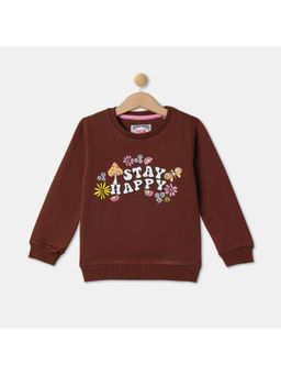 R&B - Brown Regular Girls Sweatshirt