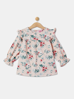 R&B - Floral Regular Girls Top
