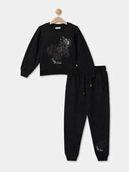 R&B - Embellished Regular Girls Sweatshirt with Joggers