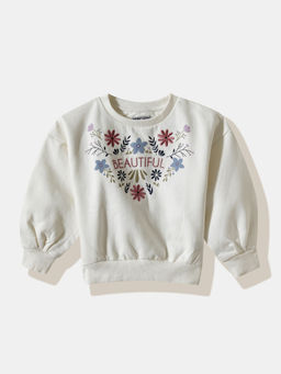 R&B - Ivory Regular Girls Sweatshirt