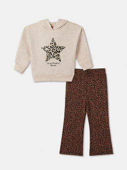 R&B - Printed Regular Girls Hoodie with Pant