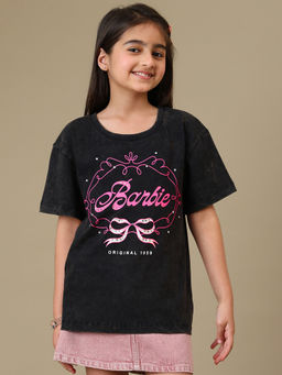 Kidsville - Official Barbie Rhinestones Printed T-Shirt