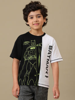 Kidsville - Official Dc Comic Batman Printed Regular Fit Popcorn Cotton T-Shirt