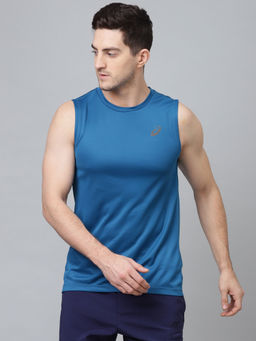ASICS - SleeveleSs Blue Casual T-Shirt