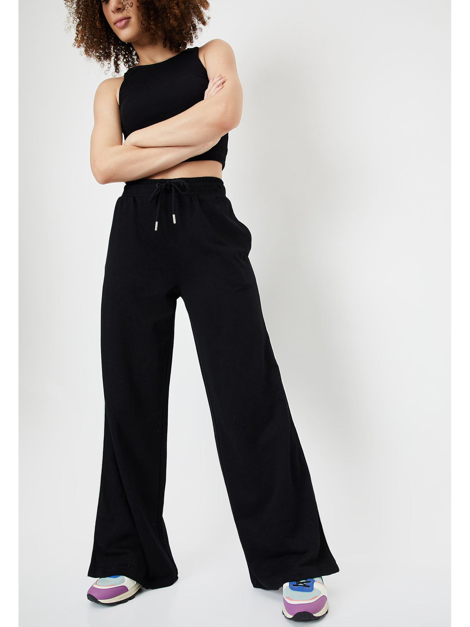 max Women Side Black Track Pant-picture-30