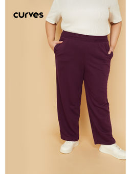 max - Women Solid Athleisure Purple Track Pant