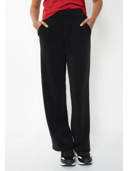 max - Women Solid Black Track Pant