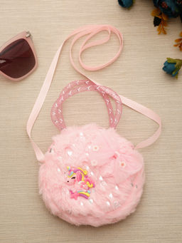 Stol'N - Unicorn Embellished Kids Sling Bag - Pink (2-6 Years)