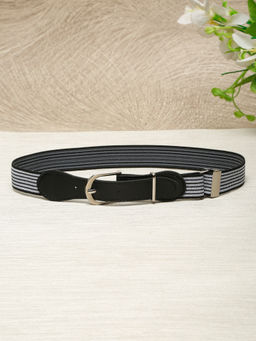 Stol'N - Striped Adjustable Belt - Black (3-12 Years)