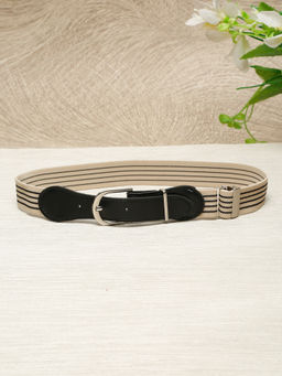 Stol'N - Striped Adjustable Belt - Beige (3-12 Years)