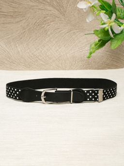 Stol'N - Polka Dot Printed Adjustable Belt - Black (3-12 Years)